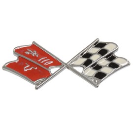 1968 Corvette Console Plate Crossflag Emblem