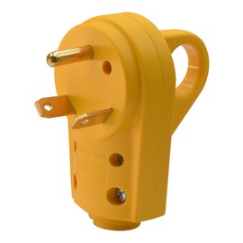 NEMA TT-30P 30 Amp RV Plug, 125V Heavy Duty Replacement Male Plug with Ergonomic Grip Handle for RV, Camper, Caravan, Generator Cord ETL Listed Micmi (30A Male Plug)