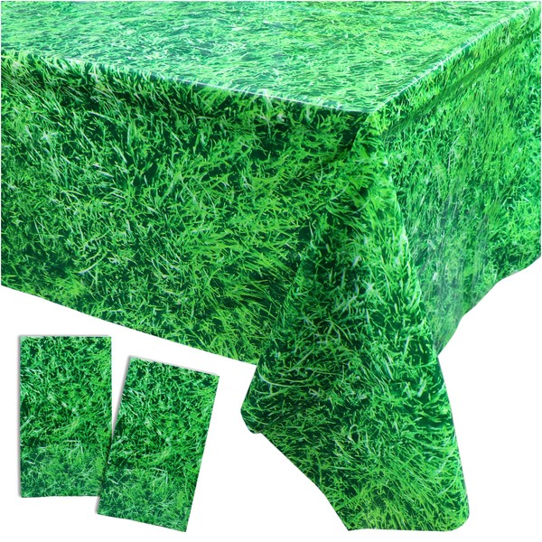 Green Grass Tablecloth 2 Pack Summer Jungle Safari Wild One