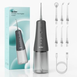 SEJOY Water Flosser Rechargeable Oral Irrigator Ultra Dental Water Jet 6 Jet Tip
