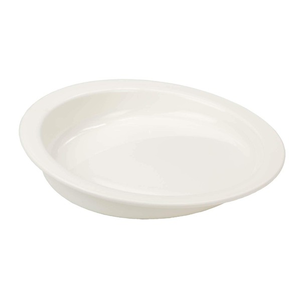 Sammons Preston - 33887 Hi-Lo Scoop Plate, 9" Scooped Dish with Wall, Non-Slip ADL Eating Aid for Children, Elderly, Disabled, Non Skid Cutlery Assistance Device for Motor Control, Scooper Bowl