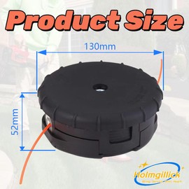 Holmgillick Speed-Feed 450 Trimmer Head SRM-266 for Echo SRM 266 SRM266 SRM-266S SRM-266T SRM-266U SRM-280 SRM-280S SRM-280T SRM266 Weed Eater Straight Shaft Replaces 99944200903 X047000940 (2 Pack)