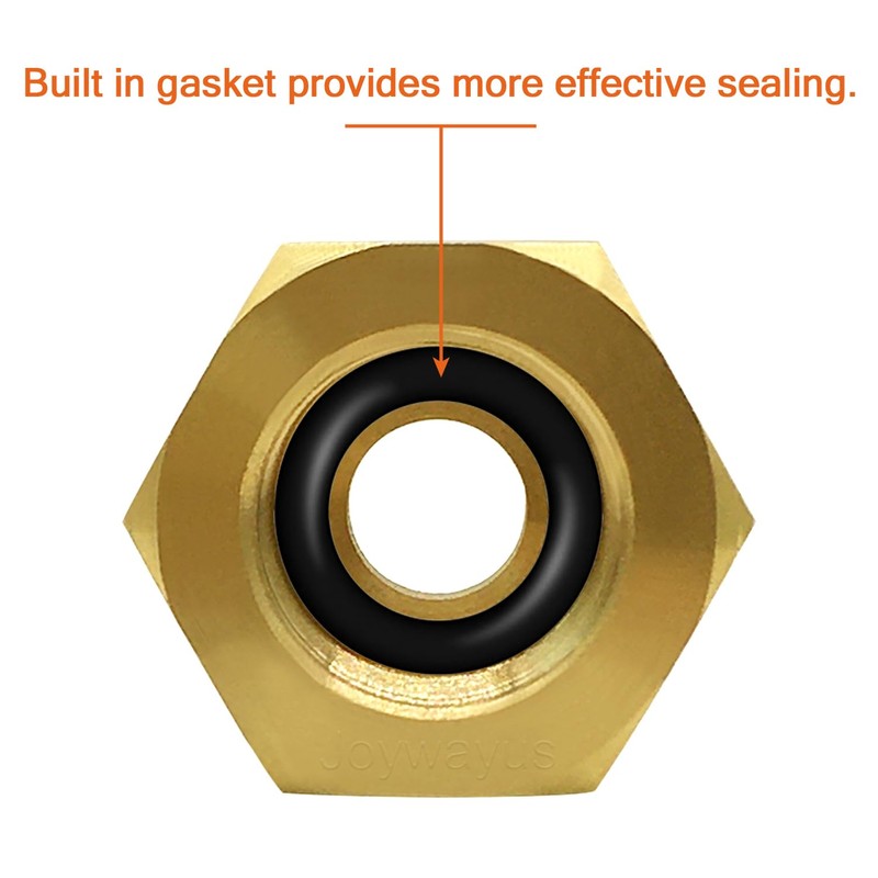Joywayus 1/2 NPT Male to 3/8 Compression Female Thread Bushing