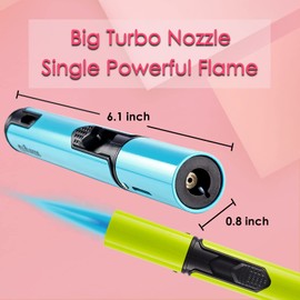 Urgrette Urgrette 4 Pack Spring Colors Torch Lighter, 6-inch Refillable Pen Lighter Jet Flame Butane Lighter for Grill BBQ Candlek Camping (Gas Not Included)