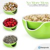 Stargoods Pistachio Bowl, Snack Serving Dish, Double Peanut Bowl with
