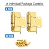 Semi Wrap Overylay Cabinet Hinges Gold, 60 Pack 30 Pairs