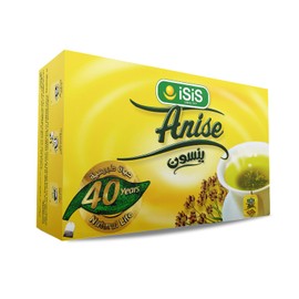 Isis Herbal Tea Pure Natural Egyptian Anise Anis Aniseed Flower No Caffeine No Artificial Flavors No Artificial Coloring No Additives No Preservatives Non Gmo Kosher Halal (50 Bags) ينسون