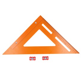 2 in 1 Rafter Square Tool High Accuracy Right Angle Triangular Ruler Drilling Locating Measuring Tool for Woodworking