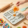 AIBOYA 12 Cavity Spoon Knife Fork Silicone Candy Molds