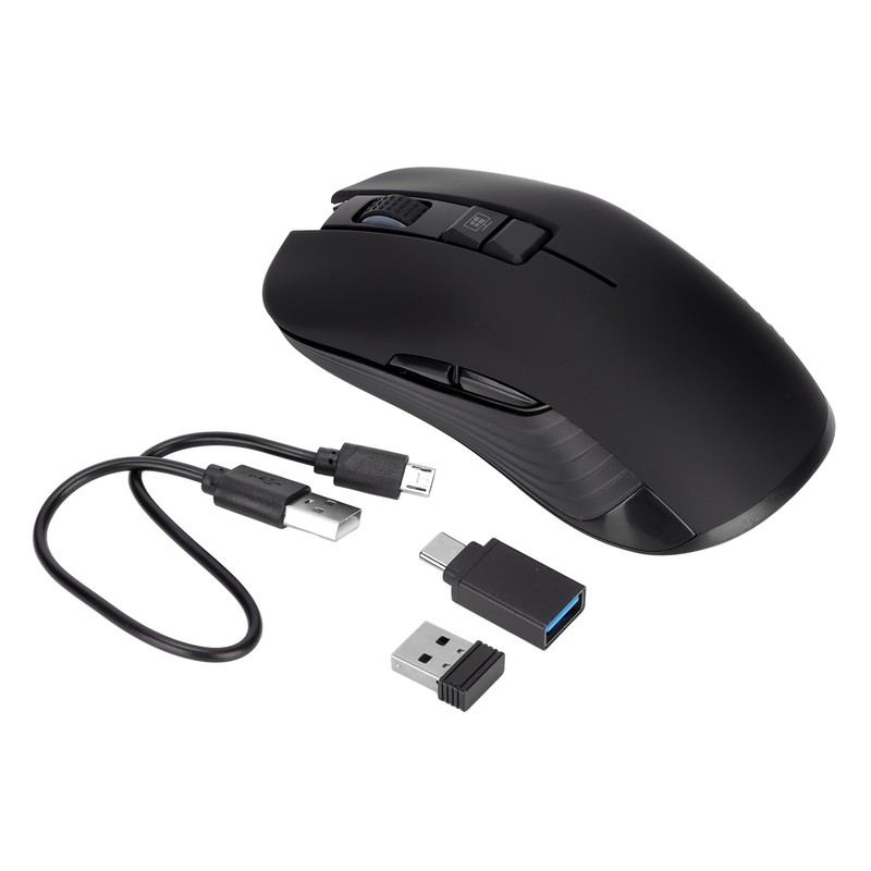 Wireless Mechanical Mouse 2.4G Rechargeable 3600DPI Ergonomic Gaming Mouse for