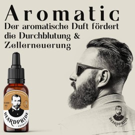 BEARDPRIDE Organic Men's Beard Oil, Original Beard Oil from the Barbershop Beard Care Oil for Soft Beard, 100% Pure Beard Growth Oil, Beard Oil