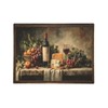 JIANKESEN Retro Wine Bottles Glasses and Grapes Tablecloth Rectangle Cheese