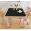 Wolkemer Fitted Square Tablecloth Spandex Stretch Black Cocktail Table Cover