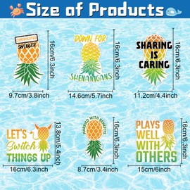 cosmisun Cruise Door Decorations Magnetic - 6PCS Upside Down Pineapple Magnets for Cruise Door Funny Pineapple Cruise Ship Door Magnets for Stateroom Carnival Cabin Refrigerator Party Decor