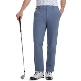 M MAELREG Casual Pants for Men Performence Lightweight Trousers - 30"/32"/34" Classic Fit Business Mens Golf Pants Dusty Blue