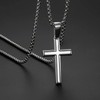 Adramata Cross Necklace for Men Sterling Silver Cross Pendant with