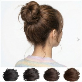 IFNA ponytail wig band, abundant low bun partial wig, dark brown, 1 piece / IFNA 똥머리 가발 밴드 풍성한 로우번 부분가발, 진갈색, 1개