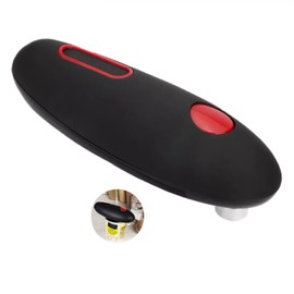 One Touch Electric Can Opener with Smooth Edge Hands-Free Automatic,Battery Operated Handheld Can Opener for Seniors, Arthritic Patients,Fits Almost All Can Sizes (Black)