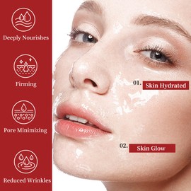 Collagen Night Wrapping Mask, Hydrolyzed Collagen Wrapping Mask, Peel Off Facial Mask for elasticity, Face Masks Skincare Hydrating, Glow, Glass Skin, Face Moisturizer, 80ml 2.71oz