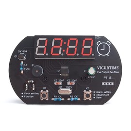 4-Digit Digital Clock Soldering Project Kit for Learning Practicing Teaching Electronics, Great STEM Project and Gift