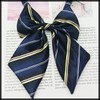 White Fang NC058 Bowtie, Ribbon, Stylish, Students, Uniform, Fashion, Striped,
