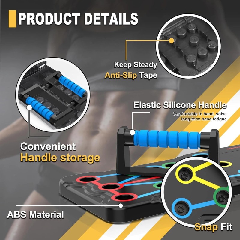 Berleng Solid Push Up Board 15 in 1 Home Workout