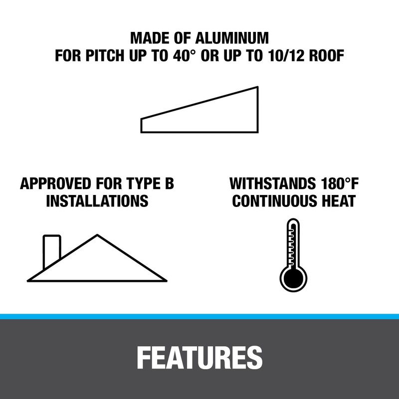 Oatey 12946 Standard Base Flashing, 3", Aluminium