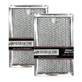 Air Filter Factory Grease Filter PFILB002MRFO Replacement For Sharp Microwave 12-Layer Aluminum Grease Filters 2-Pack