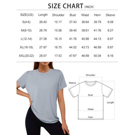 AUTOMET Women's Workout Tops Short Sleeve Gym Shirts Summer Athletic Yoga Tshirts Loose Fit Casual Clothes 2025 White M