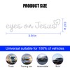 KHGUZ Eyes On Jesus Car Rear View Mirror Decal, 4PCS