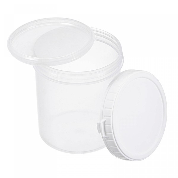 uxcell Empty Plastic Paint Pail with Sealing Strip Lid 0.26
