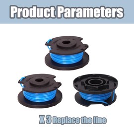 Dcszgzw 3 PCS String Trimmer Replacement Spool Line,Compatible with Ryobi One+ AC14RL3A 18V 24V 40V,Spool Replacement Parts,Trimmer Line Spools,for Home Garden Use