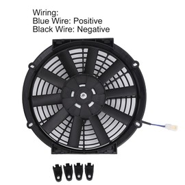 10in Slim Fan,24V 80W 2100RPM Radiator Fan Radiator Cooling Fan for Car