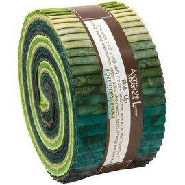Robert Kaufman Artisan Batiks Prisma Dye Rainforest Jelly Roll Fabric 40 Strips