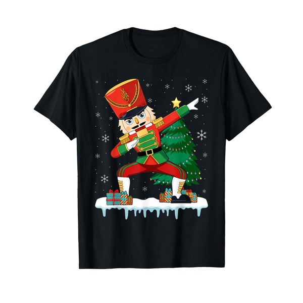 Dabbing Nutcracker Christmas Costume Matching Family Pajama T-Shirt