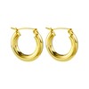 KASFREE Titanium Huggie Hoop Earrings for Women Gold Chunky Hoop