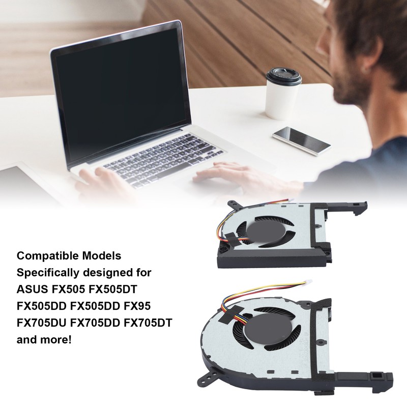 Laptop CPU GPU Cooling Fan Replacement for ASUS FX505 FX505DT