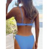 SweatyRocks Traje de baño de 2 piezas para mujer, cuello