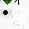 A6 Blank Paper for Filofax Personal Binder Planner, White 100gsm