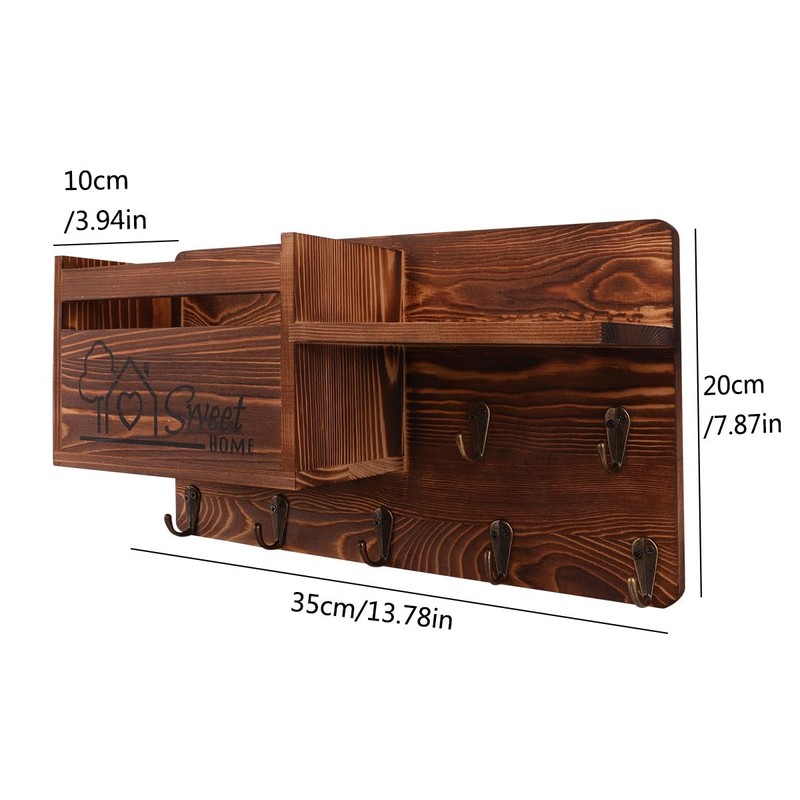 Gocokia Key Hanger Organizer, Mail and Key Holder for Wall