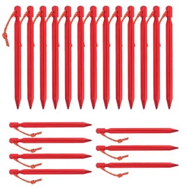 20PCS Heavy Duty Tent Pegs – Y-Shape Aluminium Camping Stakes – Durable Ground Pegs for Tents, Tarpaulin, Sand & Outdoor Use – Red