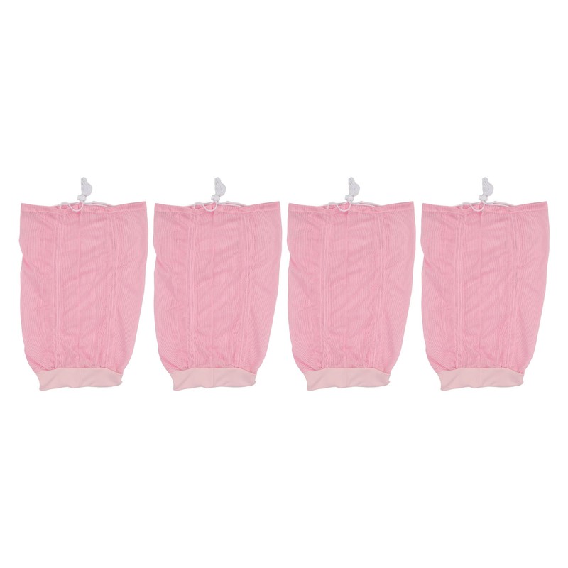 4pcs Hair Net Plopping Hat Drawstring Adjust Strap Washable Reusable