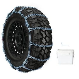ECCPP Set of 2 Tire Snow Chain Universal Adjustable Emergency Portable Traction Tire Chains,Applicable Tire Width 225 235 245 255 265 275 285 295(15"16"17"18"19"20") for Passenger Cars Pickups SUVs