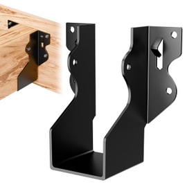 50 Pcs 2x4 Joist Hangers Black, Face Mount Joist Hangers 2x4 Deck, Rafter Brackets/Hanger, Hurricane Ties Brackets for Shed/Barn/Coop/Porch/Fence, Structurally Sound and Aesthetically Pleasing