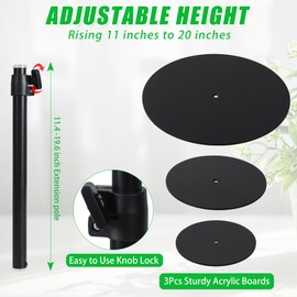 Adjustable Plant Risers for Inside Pots, 11-20" Rise Planter Insert Filler for Large Pots, Plant Lift Inserts Pot Risers for Indoor Outdoor Tall Taper Planter Container (6" 8" 10" Base Top, Set of 1)