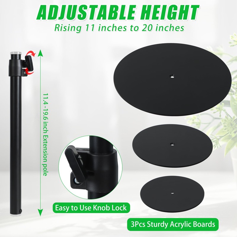 Adjustable Plant Risers for Inside Pots, 11-20" Rise Planter Insert
