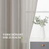 CUCRAF Sheer Voile Transparent Curtains in Linen Look, with Eyelets,