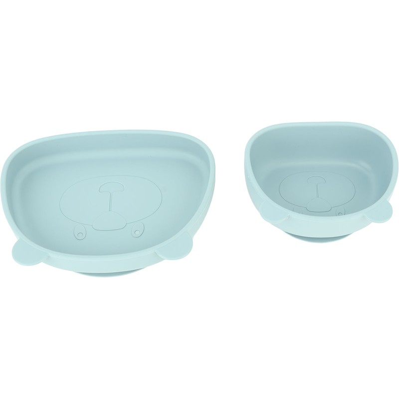 4pcs Children Plate Utensils Set Silicone Suction Bowls Set Toddler