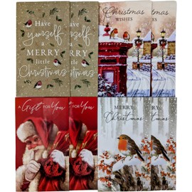 8 x Christmas Money Envelopes - Money Holder - Traditional Robin Design - Kids/Boys/Girls