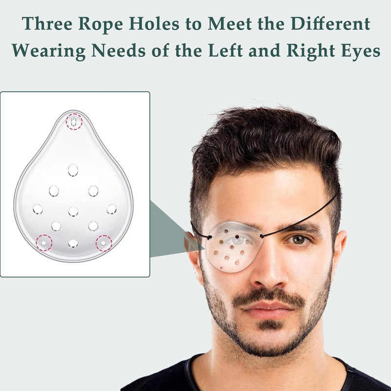 2 Pcs Transparent Eye Shield After Surgery, 9 Hole Plastic